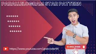 Parallelogram Star Pattern print using Java SK Coder