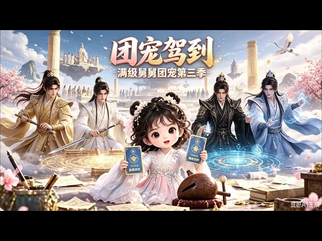 团宠驾到第三季,小院,五个气场全开的大佬整整齐齐跪在一排搓衣板上,神情各异(端着的、赔笑的、绝望的、装死的、还在算账的)