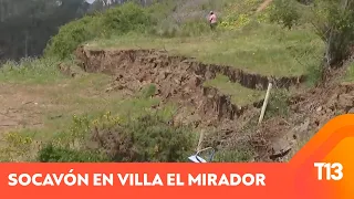 Socavón preocupa a vecinos de Villa El Mirador