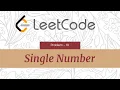 Single Number LeetCode Java Technical Interview