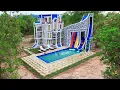 Download Lagu [Full Videos]Build Creative Modern Water Slide Park \u0026Underground Swimming Pool With Beautiful Villa