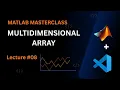 Multidimensional Arrays in MATLAB Explained Lecture 08 MMS 2025