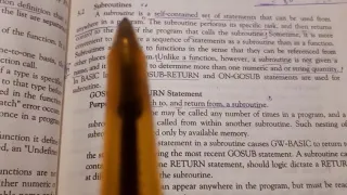 Subroutine and GOSUB RETURN CS10 5 8