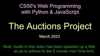 CS50 Commerce Auction Project for Web Programming with Python JavaScript