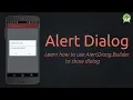 Android Tutorial 5 Alert Dialog Interface