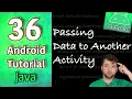 Android App Development Tutorial 36 - Passing Data to Another Activity with putExtra Java