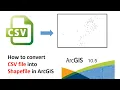 How to Convert CSV file into Shapefile in ArcGIS