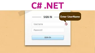 Validation With Error Provider in C NET