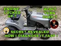 Engine won t turn over locked up We show how to diagnose and Repair a Briggs and Stratton