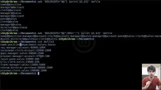 Text processing using awk command in linux awk patterns actions BEGIN END NR FS OFS RS ORS