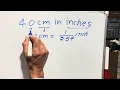 40cm in inches Hindi