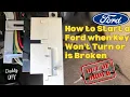 How to Start a Ford with Broken Ignition Lock Cylinder Key Won t Turn DIY
