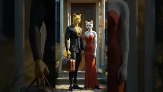 القطة خانت جوزها بس الصدمة كانت Shorts خيانة Cat Ai 