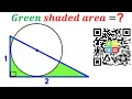 Can you find area of the Green shaded region Triangle