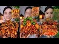 Lagu Mukbang #68:Eat spicy 🥵🔥 fried squid 🦑🐙 rib belly pork belly #mukbang #yummy #delicious 