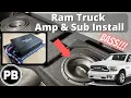 2013 - 2018 Ram Truck Amp and Sub Install