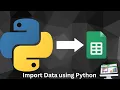 Use Python To Import Data to Google Sheets