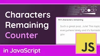 Creating a Characters Remaining Counter for Text Areas - JavaScript Tutorial