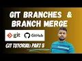 Understanding Git Branches and Merging Branches Git Tutorial Hindi Part 5