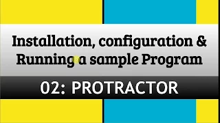 Protractor Installation - running a sample program