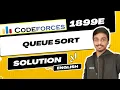 Queue Sort Codeforces 1899E Solution Codeforces Round 909 Div 3 English