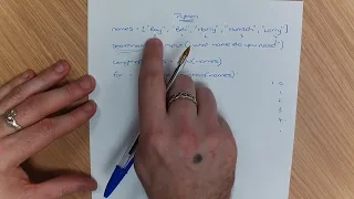 Linear Search Python names - GCSE Computer Science