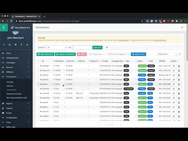 Thumbnail for Post Affiliate Pro - Product Demo