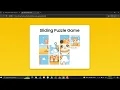 Sliding Puzzle Game Using HTML CSS and JavaScript with Source Code