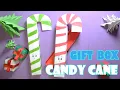 Origami Candy Cane Gift Box Paper Candy Cane Gift Box Christmas Origami
