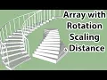 Array with Rotation Scaling Distance In SketchUp
