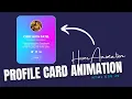 Create a Stunning Glassmorphism Profile Card Using HTML CSS Modern UI Design Tutorial