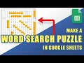TUTORIAL Make a Printable WORD SEARCH Using Google Sheets Easily