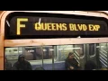 IND Queens Blvd Express Parsons Blvd bound R-160A-2 F express train Kew Gardens-Union Turnpike