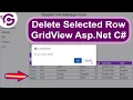 Delete Selected Row From GridView in Asp net C with Confirmation