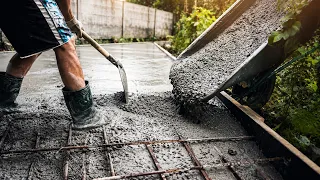 we finally poured the foundation for our sauna part 2