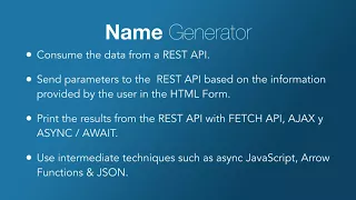 JavaScript Course Name Generator APP
