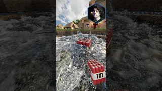 Ultra Realistic Water VS TNT In Minecraft RTX Minecraft Shorts 