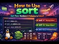 How to Use sort - Sort Text Numbers Columns in Linux