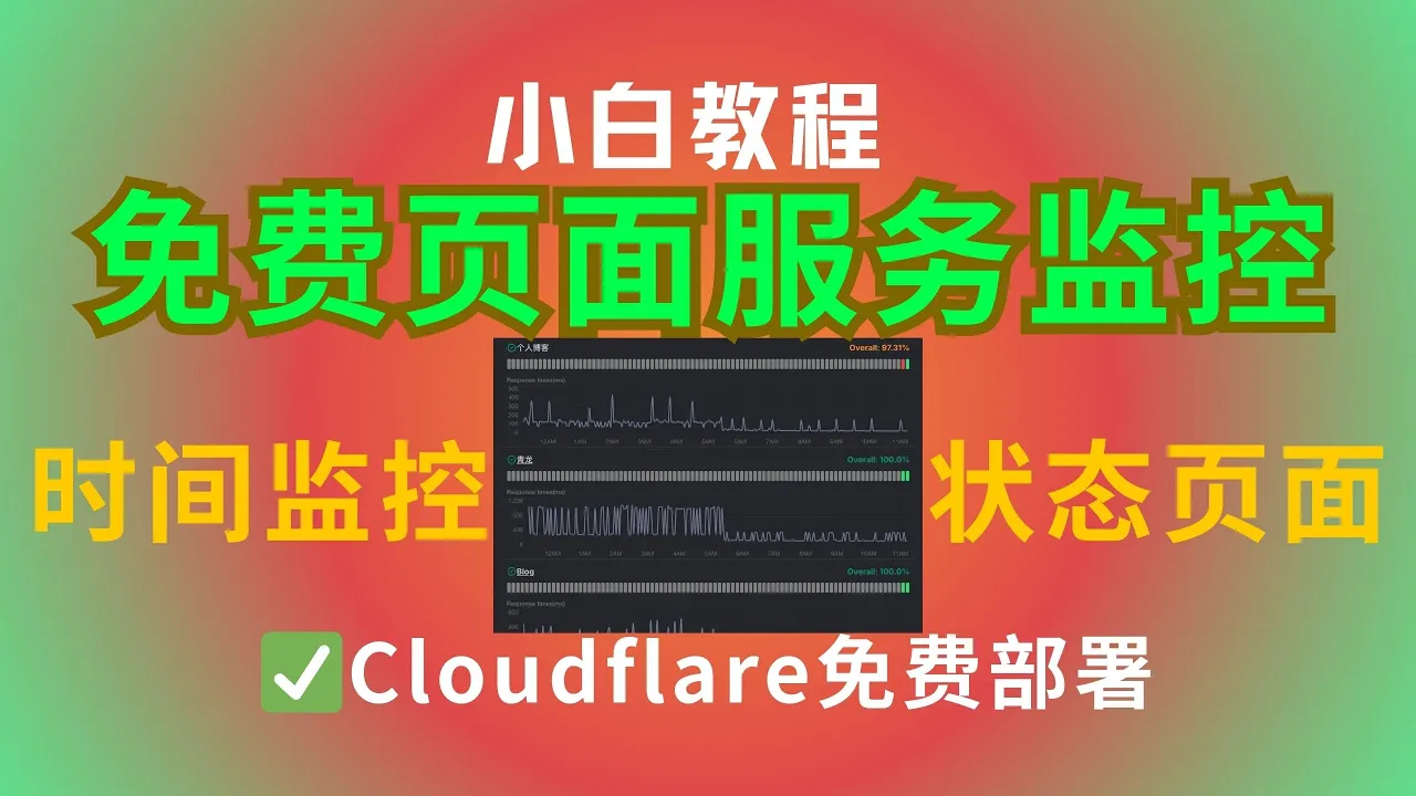 免费！如何用Cloudflare轻松搭建Uptime-Flare监控服务！实时掌握网站状况