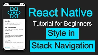 React Native tutorial Style in Stack Navigation React Navigation version 6