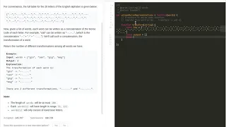 LeetCode 804 Easy Unique Morse Code Words in Javascript