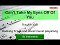 Download Lagu Frankie Valli Can't Take My Eyes Off Of You Tenor Sax Clarinet Trumpet Backing Track and Sheet Music