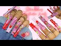 STRAWBERRY SHORTCAKE SPRING NAILS ACRYLIC NAILS DESIGN