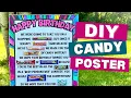 DIY Candy Bar Poster - My GO-TO Gift for Birt ays Christmas Etc