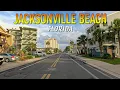 Jacksonville Beach Florida Driving Through