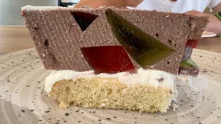 🍭 Радуга в тарелке! Лёгкий, воздушный ТОРТс нежным вкусом и с радужными слоями желе.
