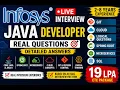 Infosys Java Developer LIVE Interview Git Cloud Spring Boot Microservices Logical Questions
