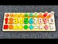 Find the Missing Numbers and Shapes with a Montessori Activity Puzzle Preschool Toddler Learning