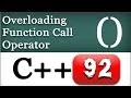 Overloading C Function Call Operator Cpp Tutorial