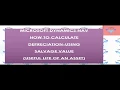 Calculation of Depreciation using Salvage Value Useful Life of Asset in Microsoft Dynamics NAV